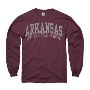 Arkansas Little Rock Trojans Maroon Arch Long Sleeve T Shirt  