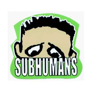  Subhumans   Logo with Head on Green   Sticker / Decal 