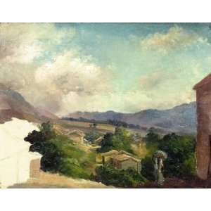  Oil Painting Mountain Landscape at Saint Thomas, Antilles 
