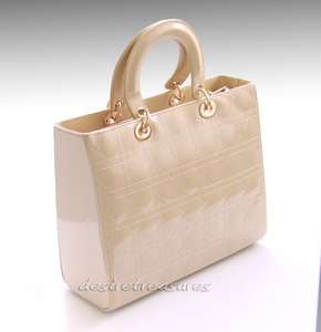 Top Quality Genuine Italian Varnish Shinny Calf Leather Hand Bag Purse 