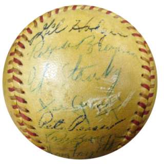   Dodgers Autographed Signed AL Baseball Robinson Hodges JSA #X01685