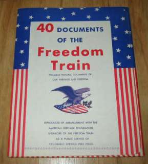 Old 1960s   FREEDOM TRAIN   40 DOCUMENTS Portfolio  