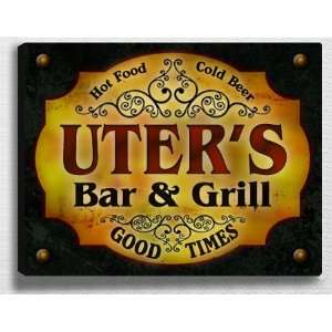  Uters Bar & Grill 14 x 11 Collectible Stretched 