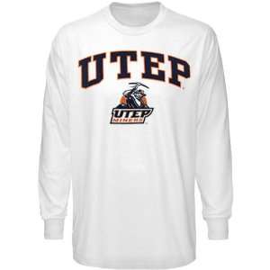   UTEP Miners White Bare Essentials Long Sleeve T shirt Sports