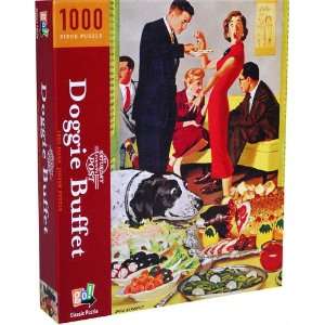  Saturday Evening Post Doggie Buffet 1000 Piece Puzzle 