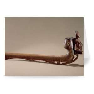  Iroquois Pipe, c.1725 (wood) by American   Greeting Card 