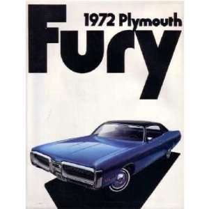  1972 PLYMOUTH FURY Sales Brochure Literature Book 