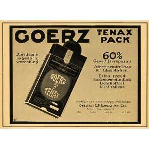 1914 Ad C. P. Goerz Berlin Germany Color Photography Glass Lenses Pack 