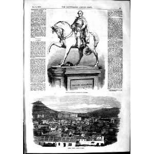  1853 STATUE VISCOUNT HARDINGE FOLEY VIEW ATHENS ITALY 