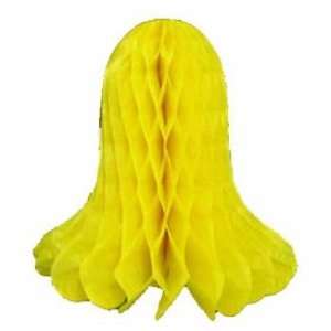  6 inch Yellow Tissue Bell Decorations Case Pack 48 