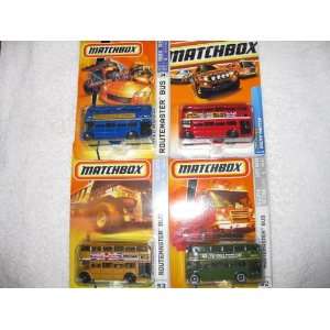  Matchbox Route Master Bus Set of 4 Different Buses Toys 