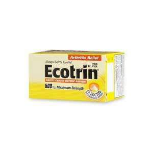  [3 Pack] Ecotrin Pain Reliever Arthritis Strength 500mg 75 