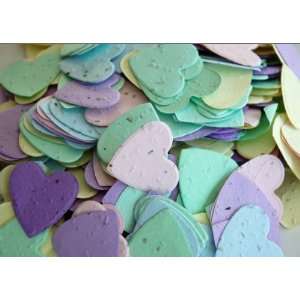  Heart Shaped Plantable Seed Confetti   Assorted Colors 