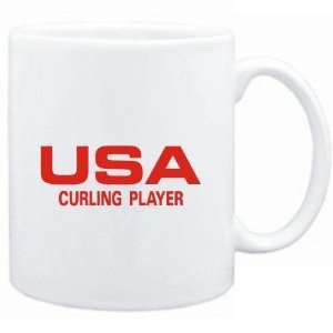  Mug White  USA Curling Player / ATHLETIC AMERICA  Sports 