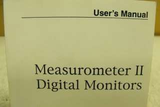 Analogic Corp. Measurometer II Digital Monitor AN25MOO   
