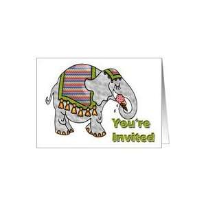  Elephant Ice Cream Cone Invitation Card Toys & Games