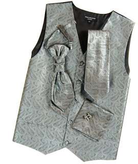 V30/Silver/Gray Paul Malone Tuxedo Vest Set, Size 3XL  