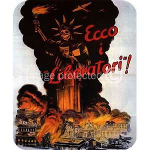   Italian WW2 Propaganda Ecco I Liberatori MOUSE PAD