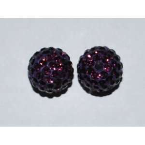   Swarovski Crystal Pave Ball Beads Amethyst   AS58