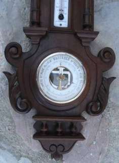 Thermomètre Baromètre Anéroïde Style Henri II  