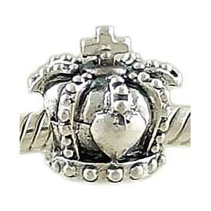  Authentic Biagi Queen Crown Solid 925 Sterling Silver Bead 