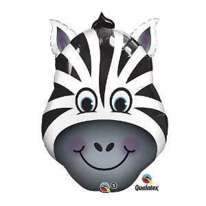  Zany the Zebra Face Shaped 32 Mylar Balloon Toys & Games