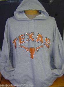 New Gray University of Texas Longhorns Hoodie Pullover Hooded 