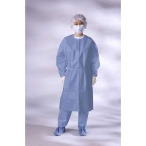  Coated Gowns   Closed Back, Knit Cuffs, Regular Size (blue)   50 Per 