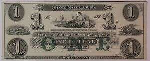 1800 Series Large One Dollar New England Commercial Bank NEWPORT #usx
