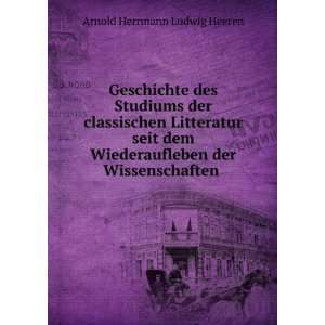   der Wissenschaften . Arnold Herrmann Ludwig Heeren  Books