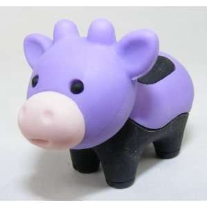  Cow Japanese Eraser, Purple & Black Feet. 2 Pack Toys 