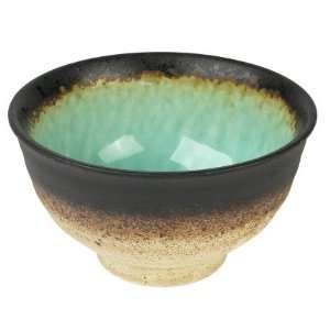    Kotobuki Turquoise Sky Glazed Deep Rice Bowl