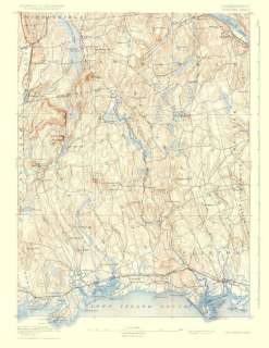 USGS TOPO MAP GUILFORD SHEET CONNECTICUT (CT) 1893 MOTP  