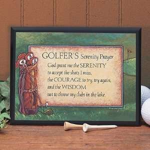  Golfers Serenity Prayer Plaque