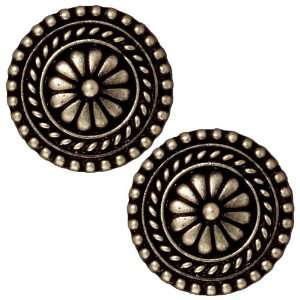  Brass Oxide Finish Lead Free Pewter Bail Style Button 18mm 