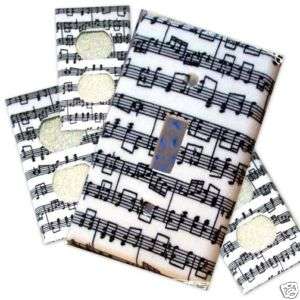 Music Notes Light Switch Plate/Outlet Covers  