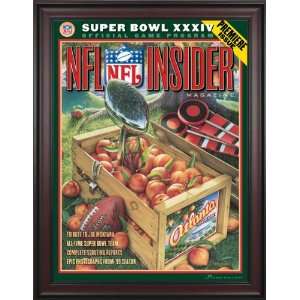   36 x 48 Super Bowl XXXIV Program Print  Details 2000, Rams vs Titans