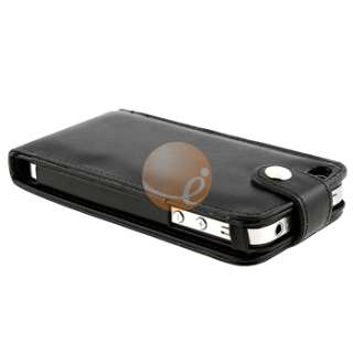   for Apple iPhone 4 4S AT&T Verizon Leather+Case+Charger+Film  