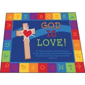 God Is Love Learning Rectangle Carpet 