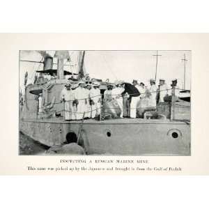 com 1905 Print Russo Japanese War Russian Marine Mine Inspection Gulf 