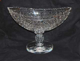 Antique Anglo Irish Cut Glass Boat Shape Large Compote  