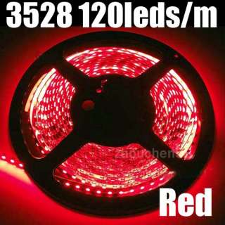 600 LED 3528 SMD 5M Flexible Strip Light Car 12V Red  