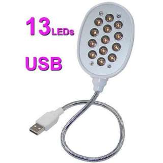 New 13 LED USB port Lamp Flexible Snake Light for Laptop Notebook PC 