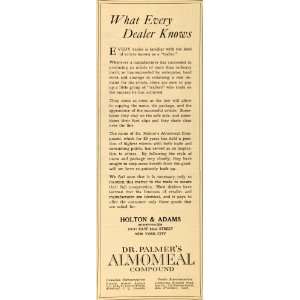  1921 Ad Holton Adams Dr. Palmers Almomeal Face Powder 