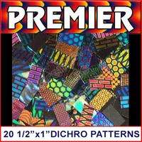 Dichroic Glass Patterns Sampler 20  1/2 x 1 90COE  