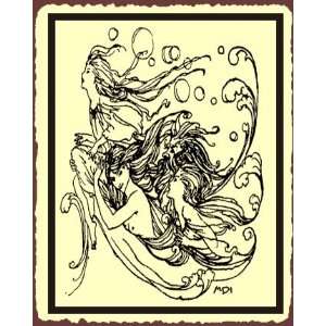  Mermaid Dream Medieval Metal Art Retro Tin Sign
