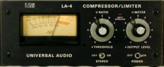 UREI LA 4 LA4 Universal Audio Black Compressor/Limiter Pair Incredible 
