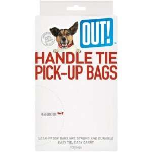  Simply OUT Waste Pick Up Handle Tie Bags, 100 Count Pet 