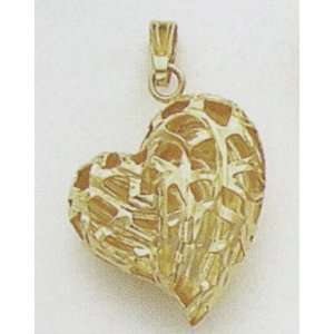  Puffed Heart Charm   K754 Jewelry