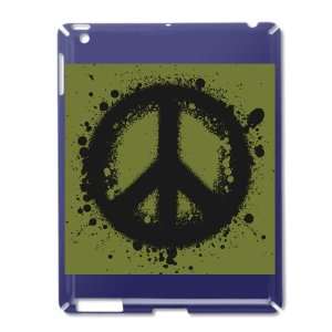 iPad 2 Case Royal Blue of Peace Symbol Ink Blot
